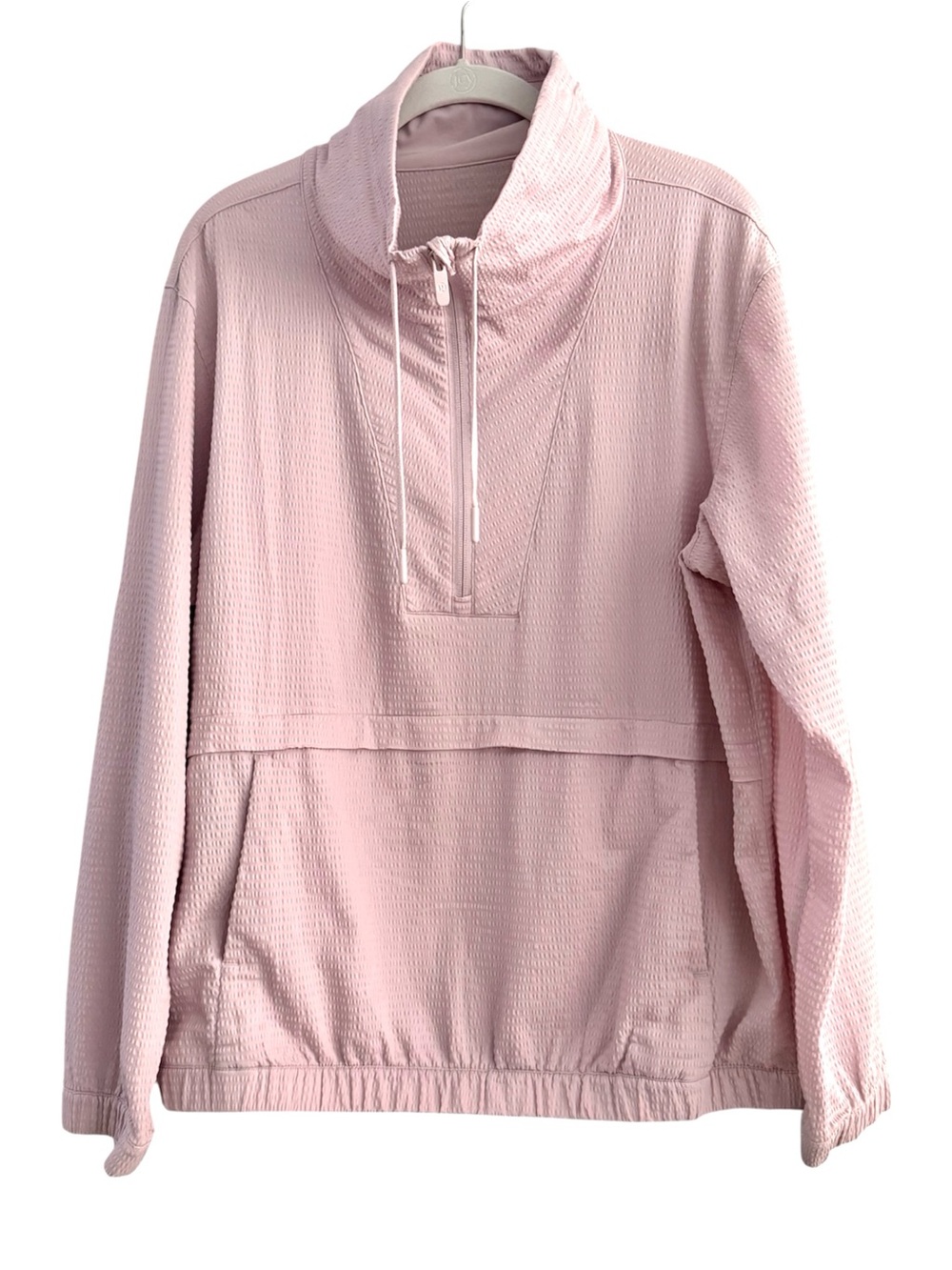 Lululemon athletica Pack Light Pullover Half Zip Top Porcelain Pink Size 12